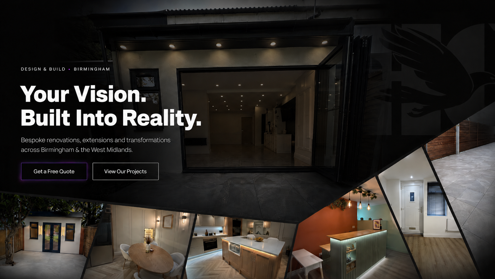 Your Vision. Built Into Reality. Bespoke renovations, extensions and transformations across Birmingham & the West Midlands.